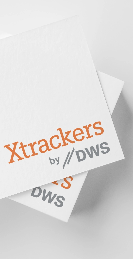 Xtrackers Logo auf Business Card. 