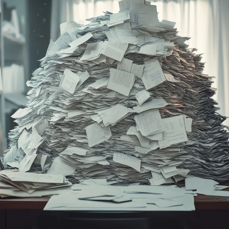 Großer Stapel Papier. 